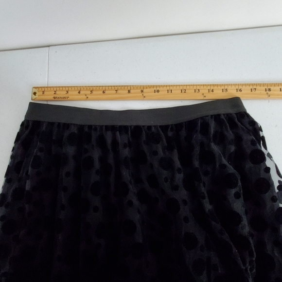 Masai Tulle Midi Skirt Sienna Size L Embroidered Dots Tiered Demure Whimsigoth - Picture 6 of 11